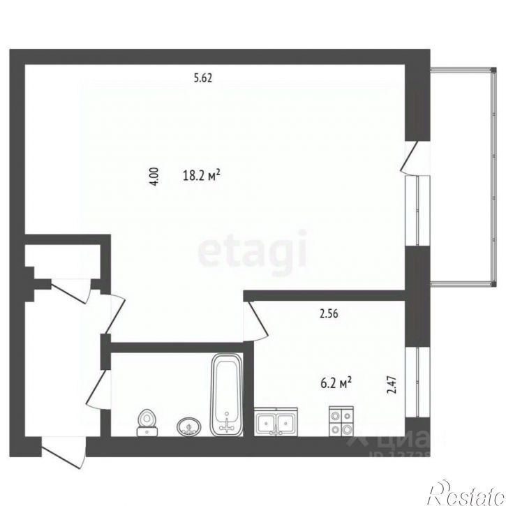 1-комн квартира улица Бутомы, 3,  д. 3