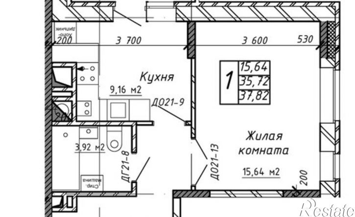 1-комн квартира ул Азаровская, 40 1,  д. 40 1,  к. 1