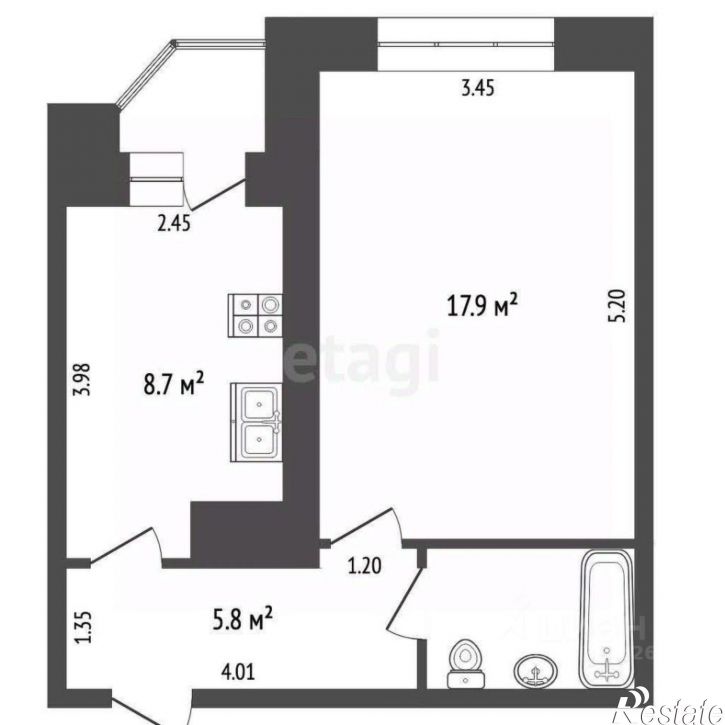 1-комн квартира ул Плеханова, 83,  д. 83