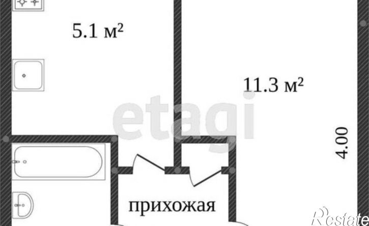 1-комн квартира ул Радищева, 8,  д. 8