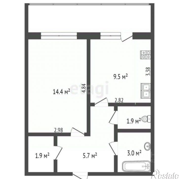 1-комн квартира Перспективная улица, 69,  д. 69