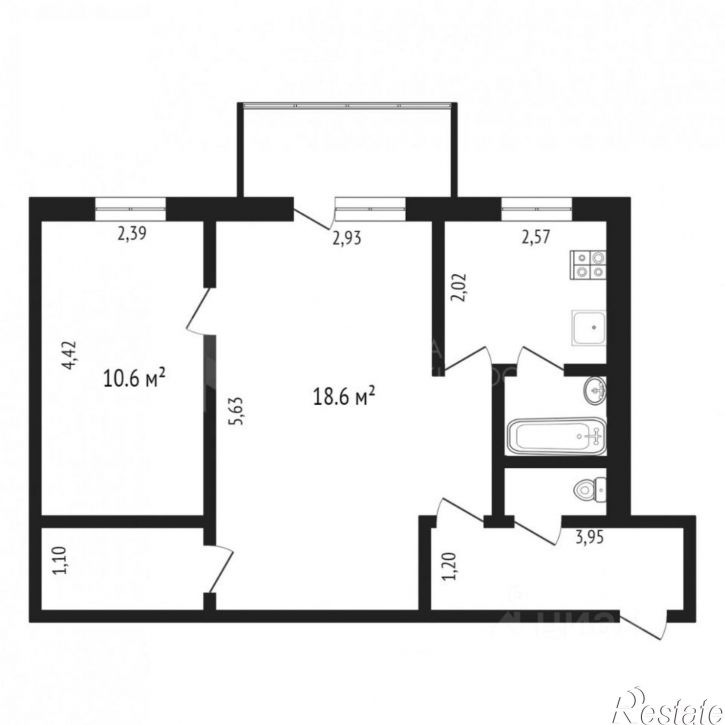 2-комн квартира Московская улица, 240 к1,  д. 240 к1