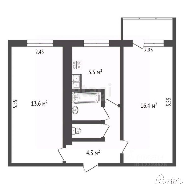 2-комн квартира улица Чижевского, 9,  д. 9