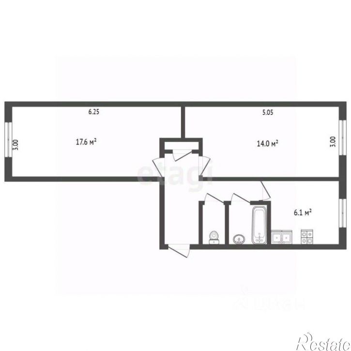 2-комн квартира улица Степана Разина, 89,  д. 89