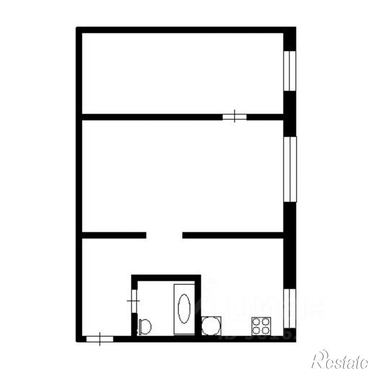 2-комн квартира улица Чичерина, 2/7,  д. 2/7