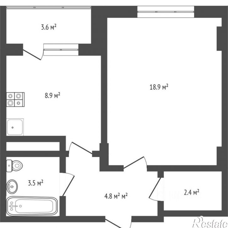 1-комн квартира Хрустальный пер, 29,  д. 29