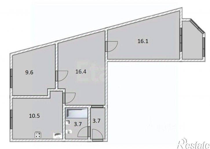 3-комн квартира Советский пер, 4,  д. 4