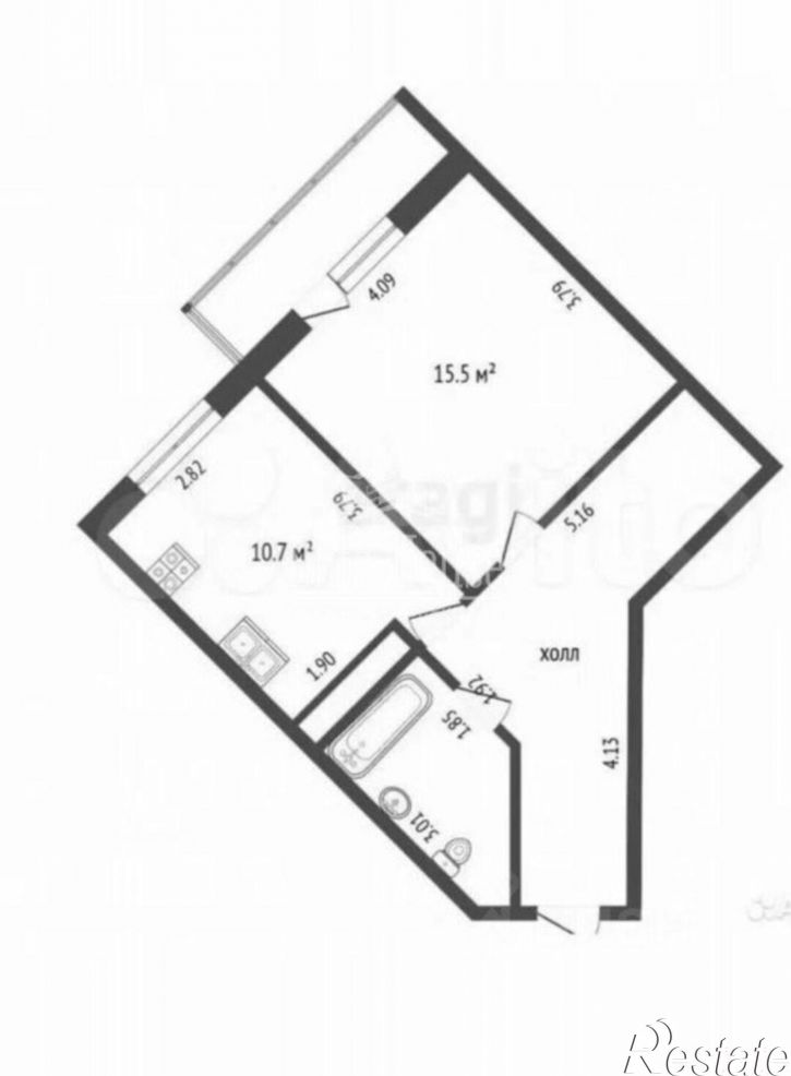 1-комн квартира ул Кибальчича, 2,  д. 2