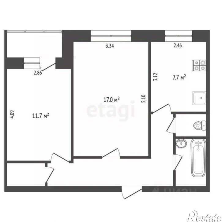 2-комн квартира ул Малоярославецкая, 1,  д. 1
