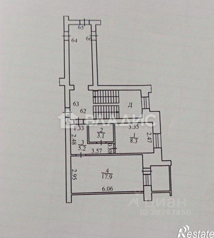 1-комн квартира Смоленский пер, 4,  д. 4