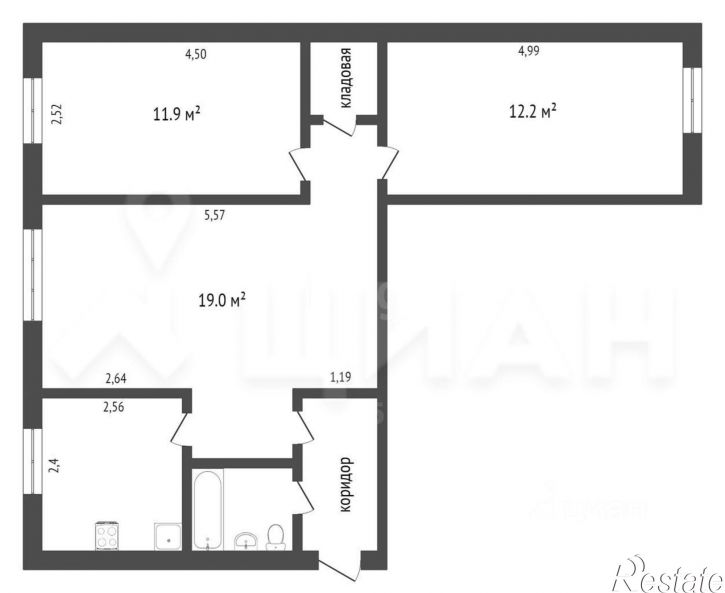 3-комн квартира ул Социалистическая, 3,  д. 3