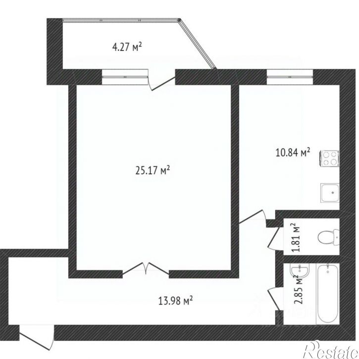 1-комн квартира Окружной пер, 24,  д. 24