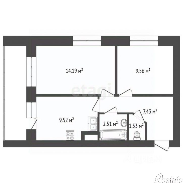 2-комн квартира ул Минская, 39,  д. 39