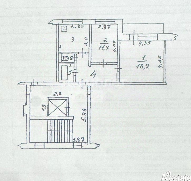 2-комн квартира ул Московская, 315 3,  д. 315 3,  к. 3