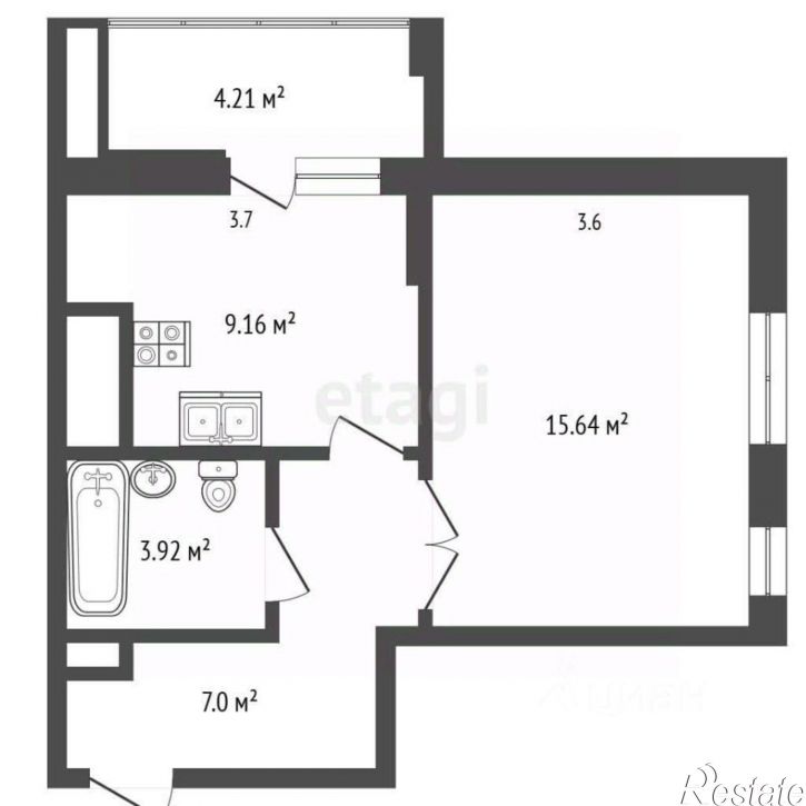 1-комн квартира Азаровская улица, 40 к2,  д. 40 к2