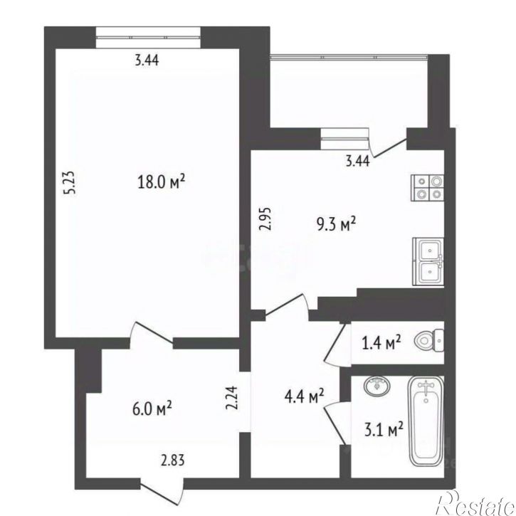 1-комн квартира Тарутинская улица, 231 к7,  д. 231 к7