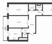 3-комн, 74кв м, этаж 6/9 ул Центральная, 5