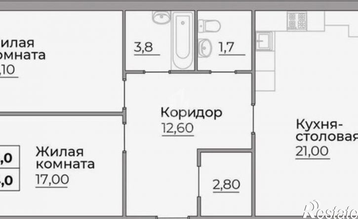 2-комн квартира ул Первых Коммунаров, 16,  д. 16