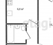 1-комн, 31кв м, этаж 3/18 ул Пухова, 5