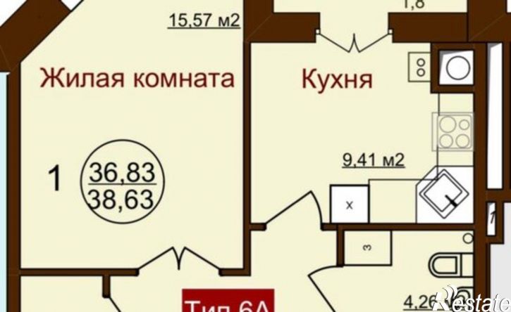 1-комн квартира ул Тепличная, 9,  д. 9