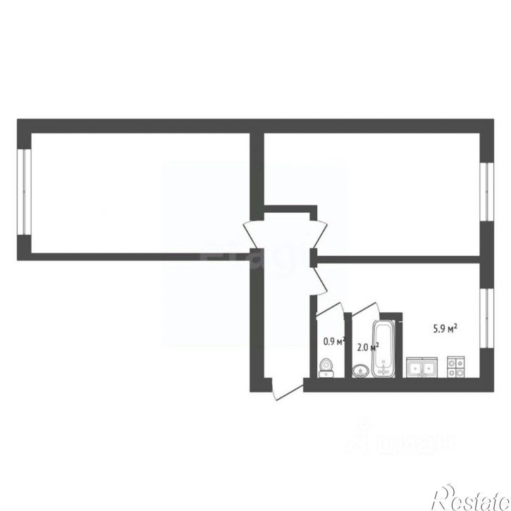 2-комн квартира ул Гурьянова, 51,  д. 51