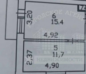 2-комн, 41кв м, этаж 2/5 ул Пухова, 43 1