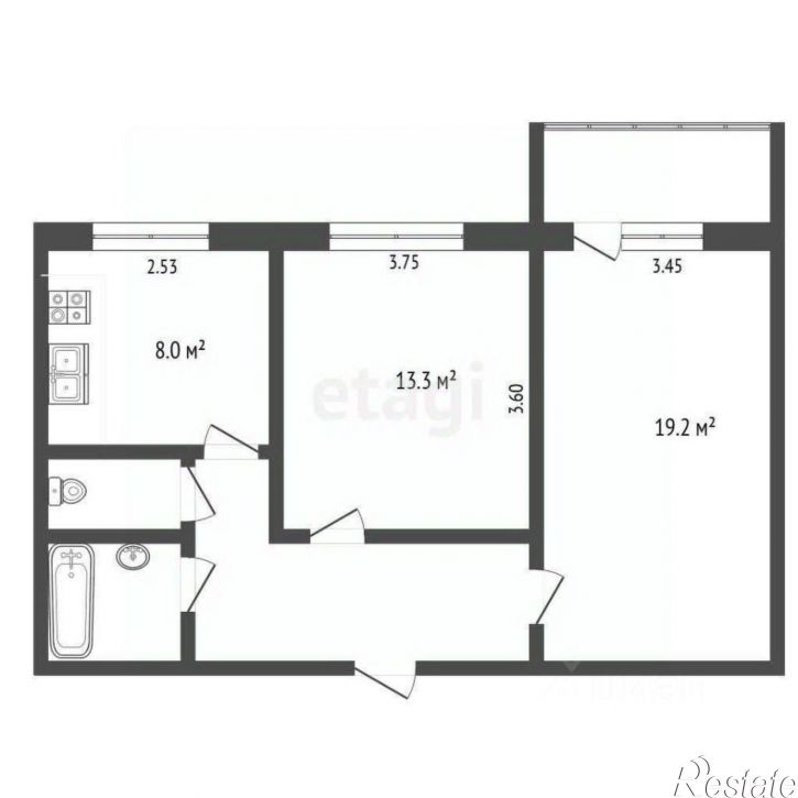 2-комн квартира ул Белинского, 3,  д. 3
