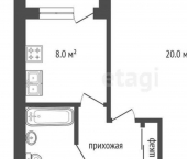 1-комн, 36кв м, этаж 3/5 пер Малинники, 15