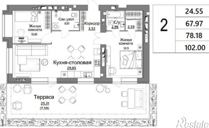 2-комн квартира ул Тепличная, 22,  д. 22