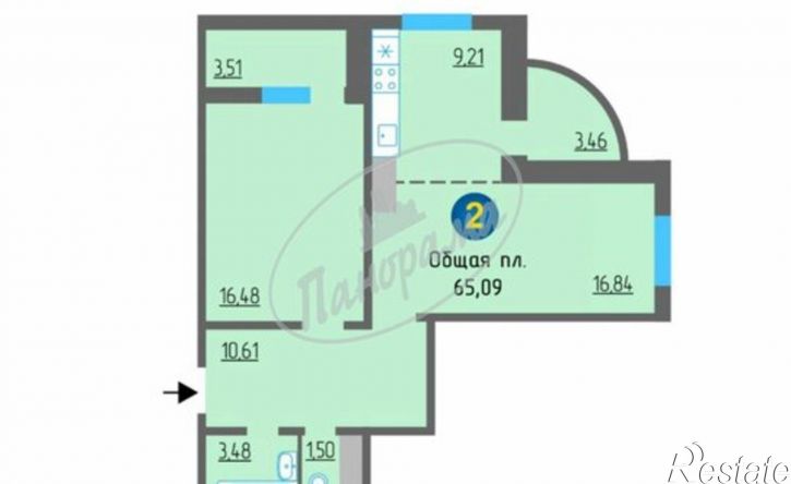 2-комн квартира ул Минская, 34,  д. 34
