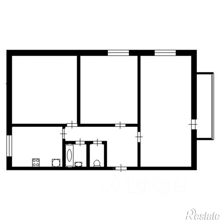 3-комн квартира ул Московская, 240 1,  д. 240 1,  к. 1