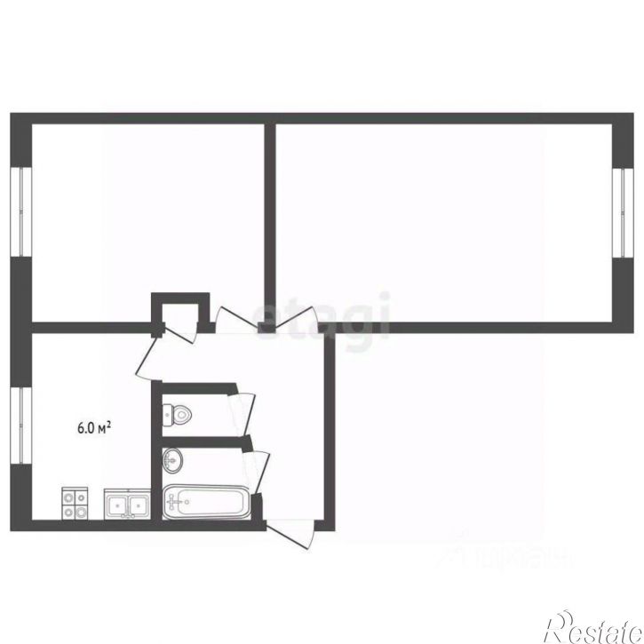 2-комн квартира ул Тарутинская, 231 3,  д. 231 3,  к. 3