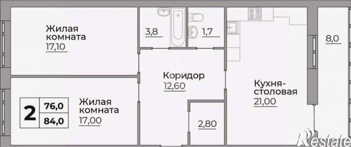 2-комн квартира ул Первых Коммунаров, 16,  д. 16