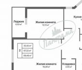 2-комн, 71кв м, этаж 13/17 ул 65 лет Победы, 14