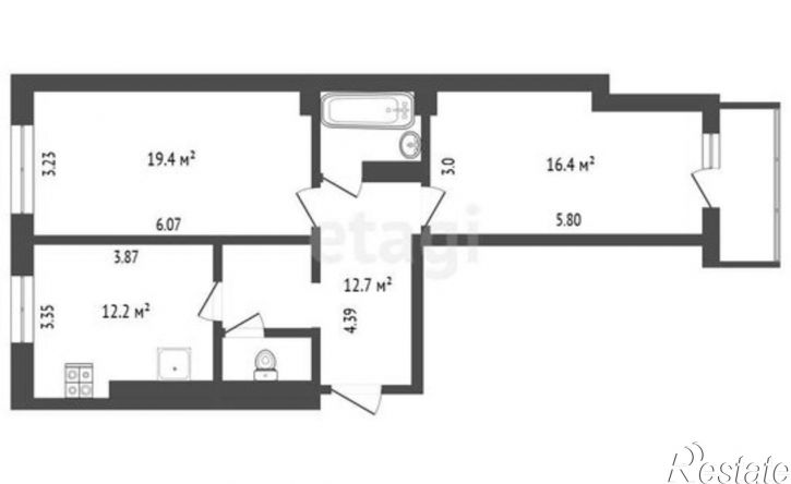 2-комн квартира ул Аллейная, 10,  д. 10