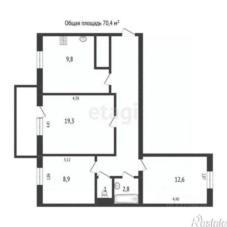 3-комн квартира ул Звездная, 1,  д. 1