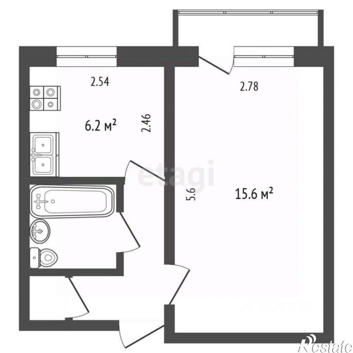1-комн квартира ул Кубяка, 9 4,  д. 9 4,  к. 4