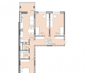 3-комн, 90 кв м, этаж 15/22 ул Пухова, 58