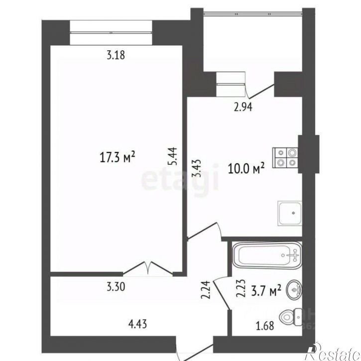 1-комн квартира ул Изумрудная, 14,  д. 14