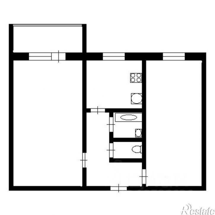 2-комн квартира ул Пролетарская, 39,  д. 39