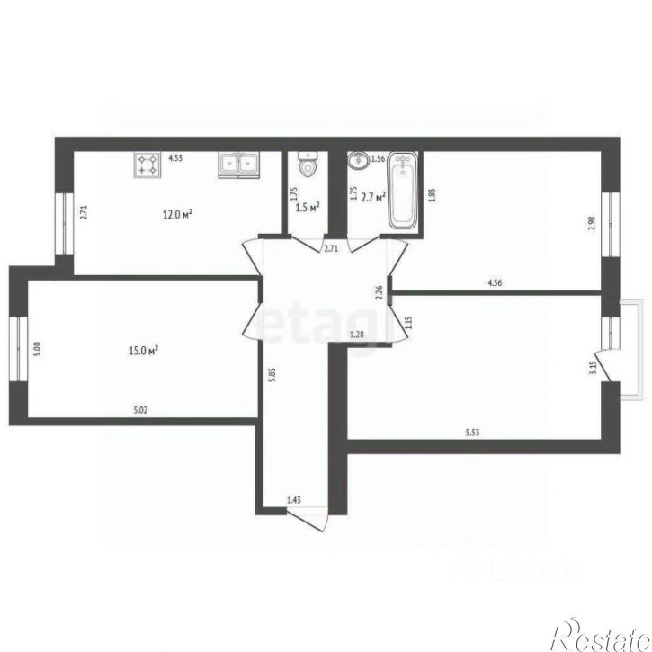 3-комн квартира ул Георгия Амелина, 28,  д. 28