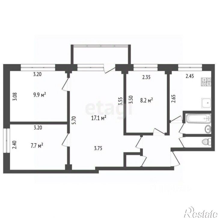 3-комн квартира Грабцевское шоссе, 88,  д. 88