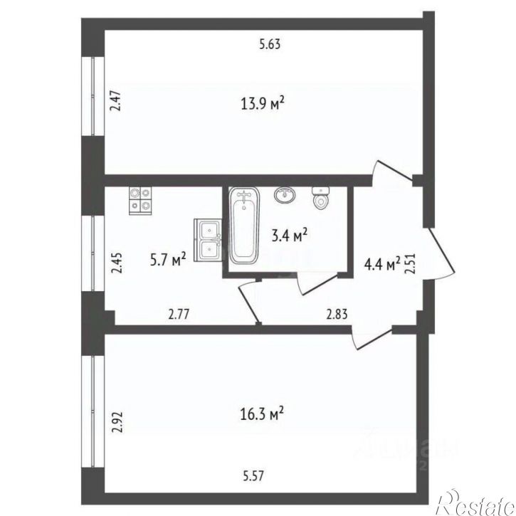 2-комн квартира ул В.Никитиной, 45,  д. 45