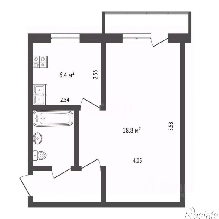 1-комн квартира ул Гурьянова, 63а,  д. 63а