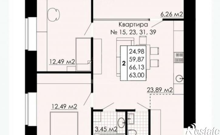 2-комн квартира в новом доме ул Белые Росы, 4,  д. 4