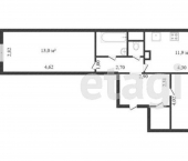 2-комн, 60кв м, этаж 12/14 ул Фомушина, 8