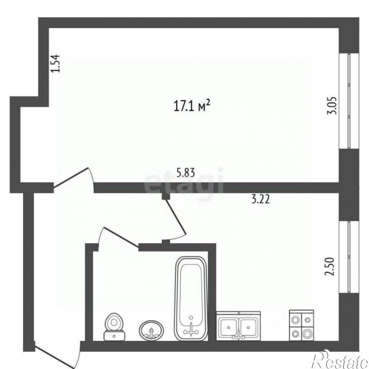 1-комн квартира ул Николо-Козинская, 5,  д. 5