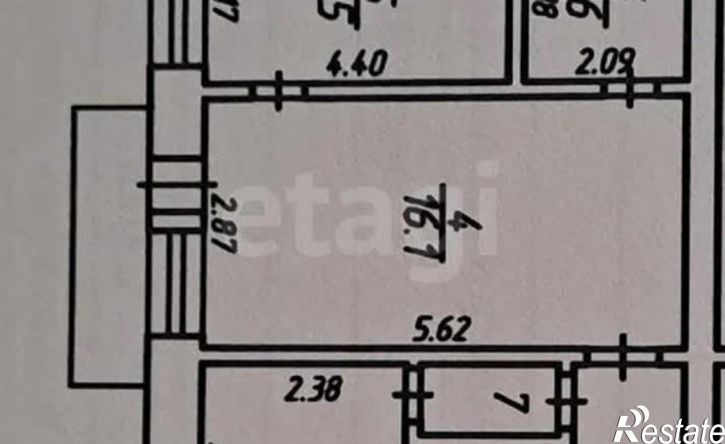 2-комн квартира пер 1-й Пестеля, 37,  д. 37