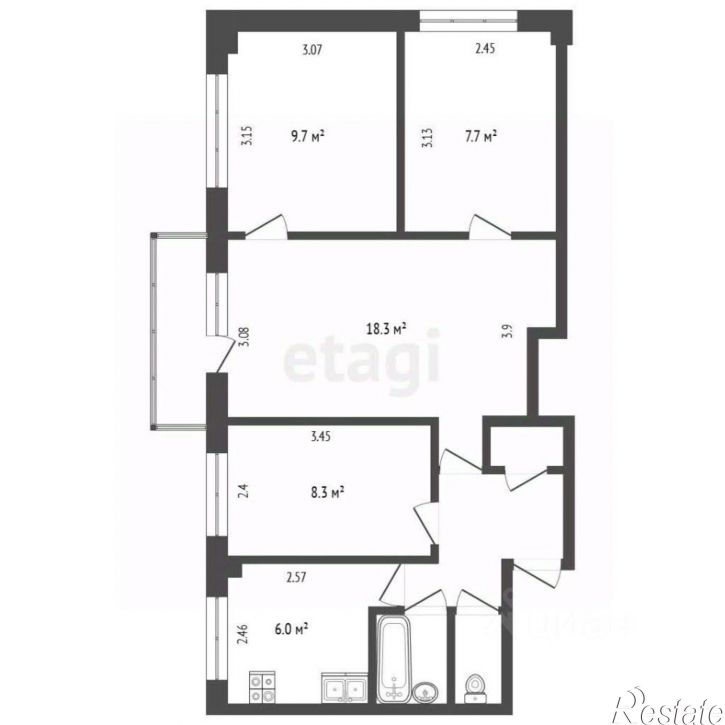 4-комн квартира ул Гурьянова, 18,  д. 18