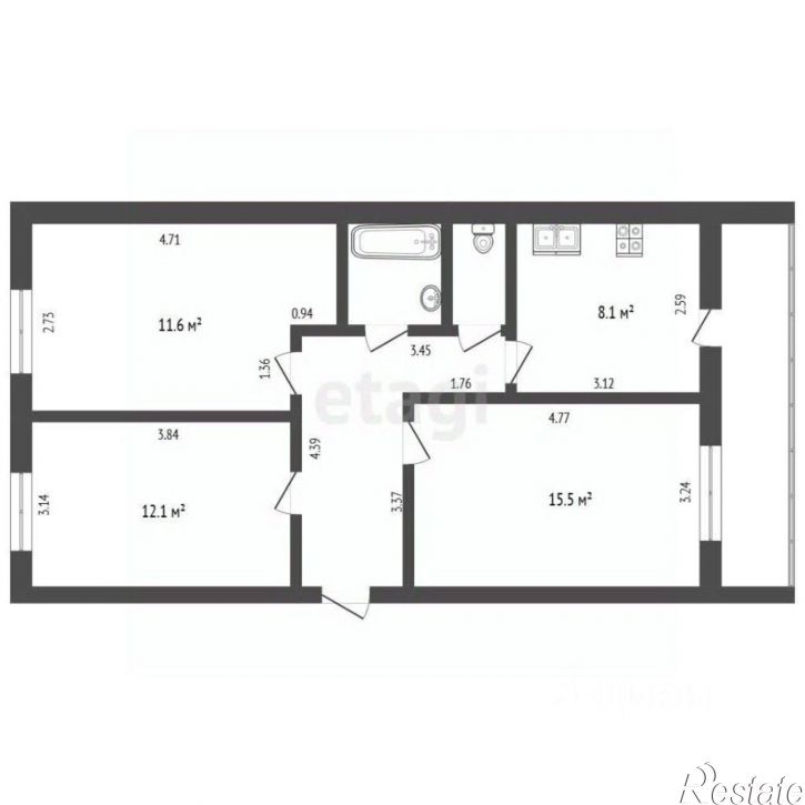 3-комн квартира ул Гвардейская, 5,  д. 5